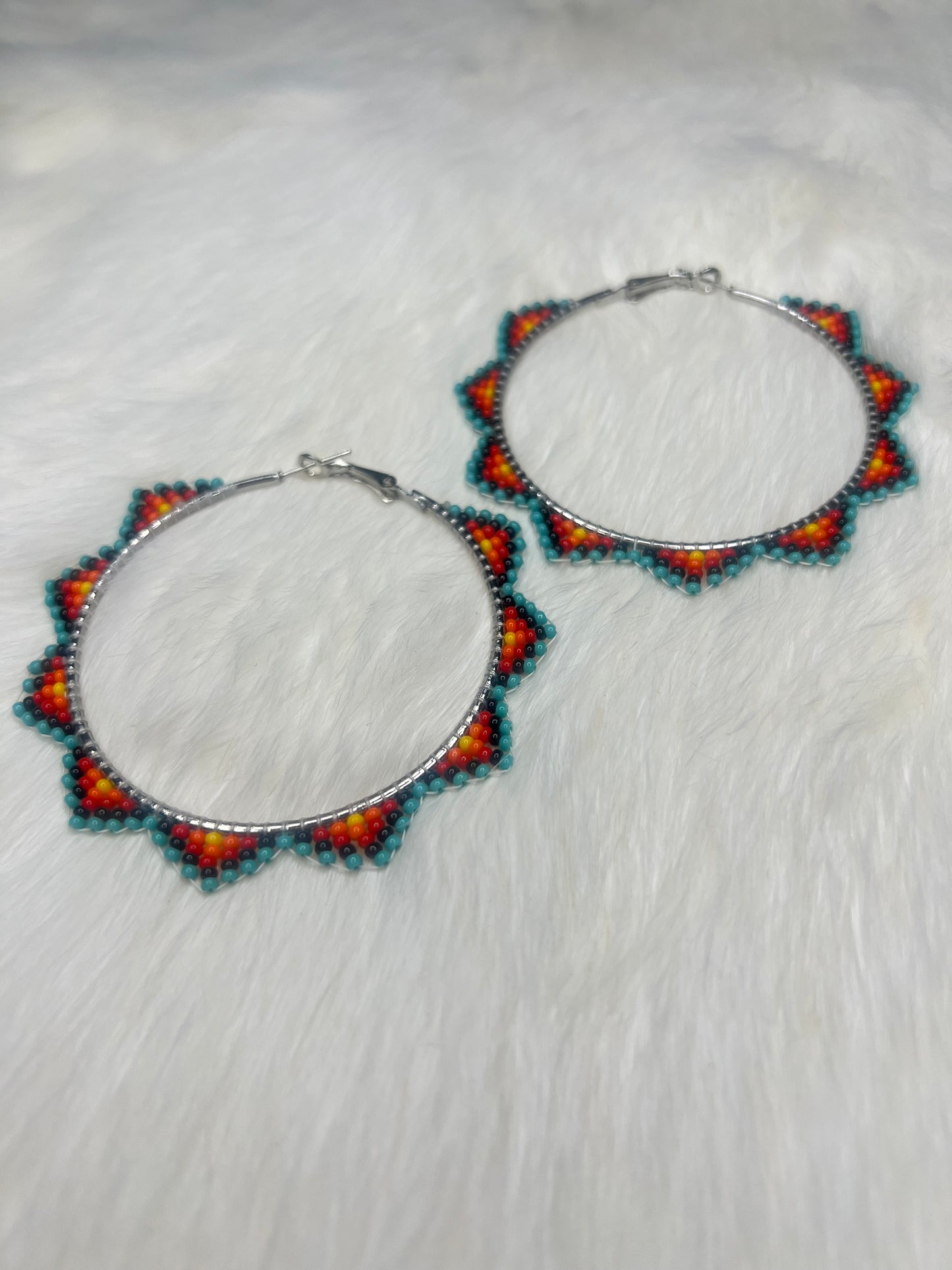 Beaded Hoop Earrings