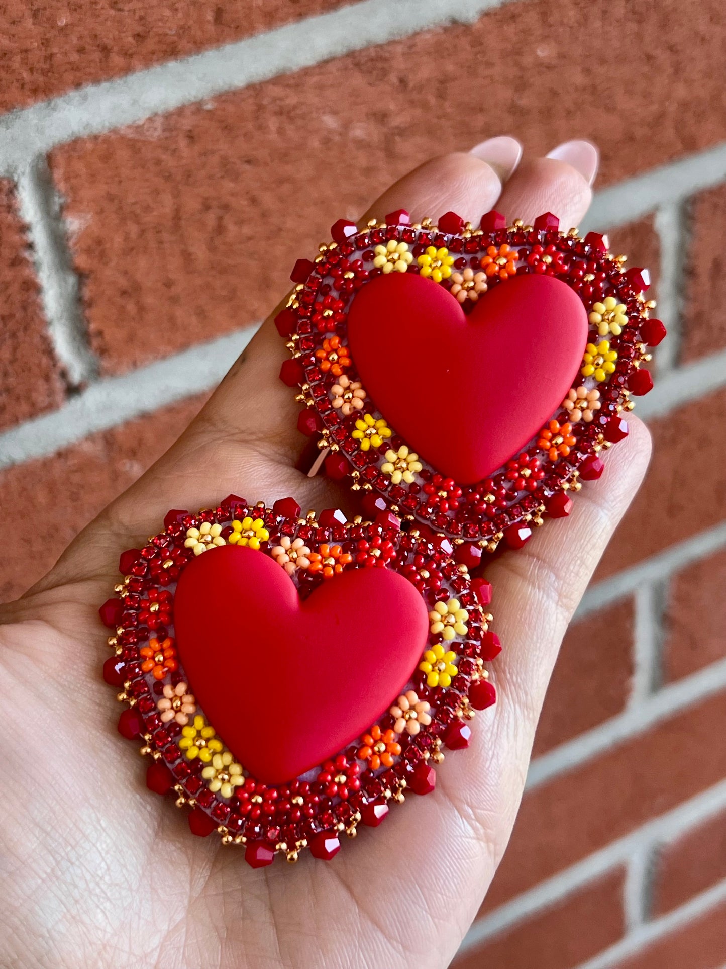 Fire Floral Hearts