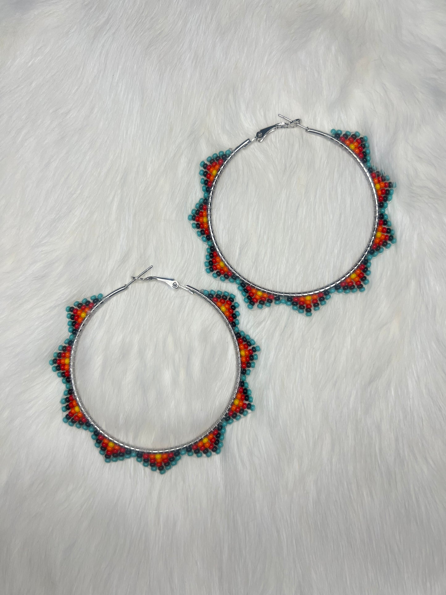 Beaded Hoop Earrings
