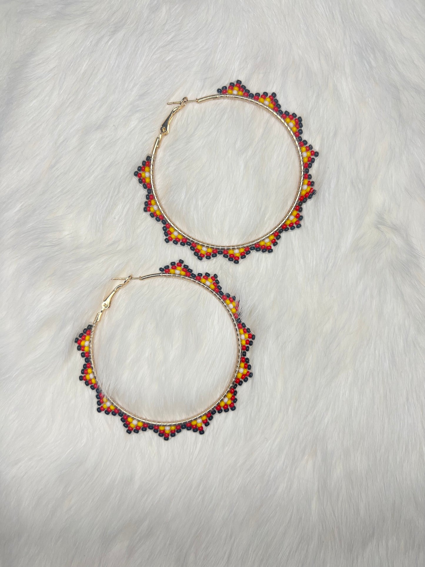 Beaded Hoop Earrings
