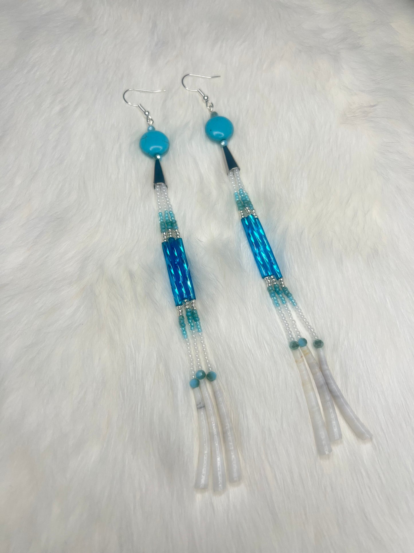 Turquoise Dentalium Dangles