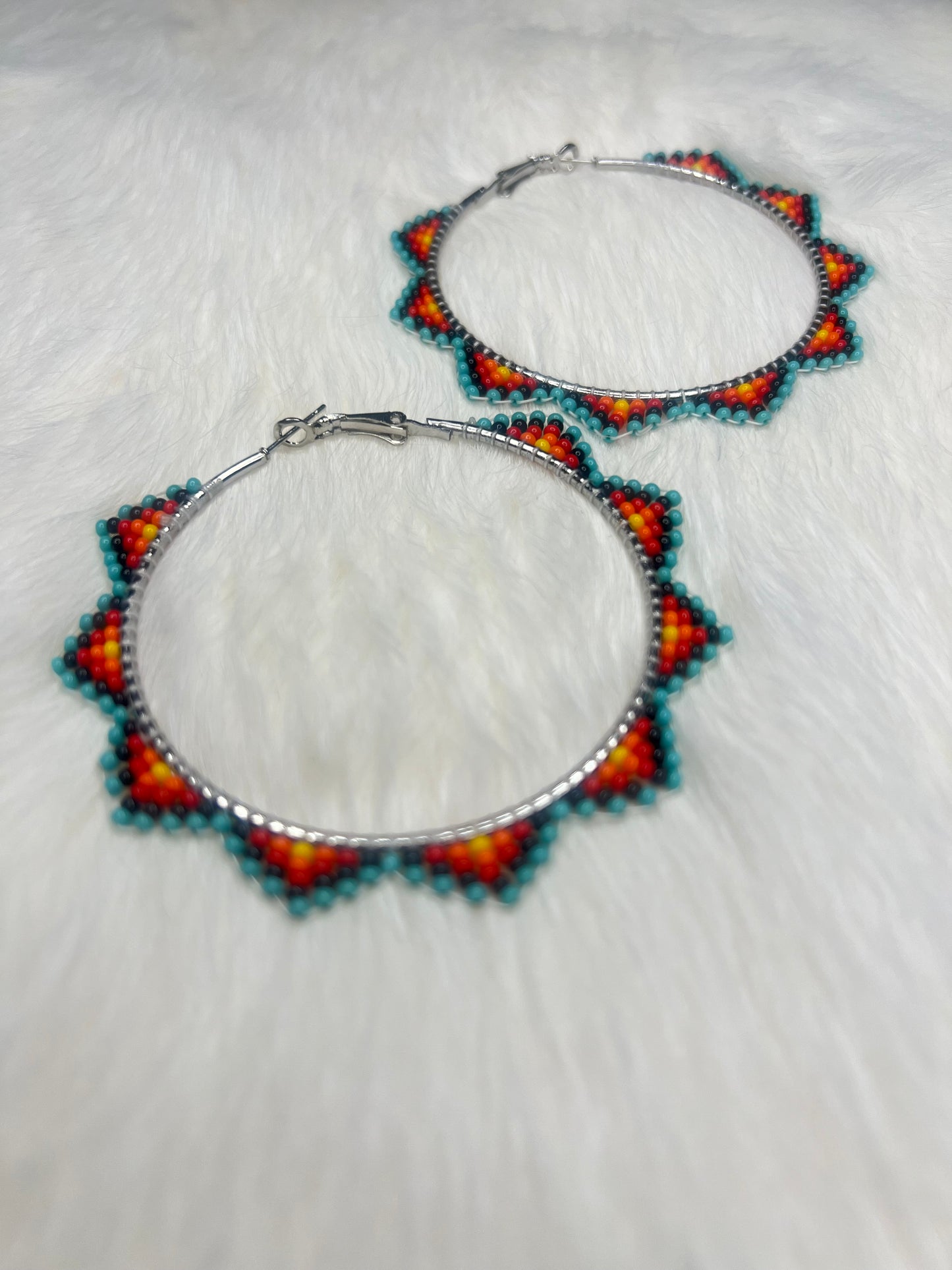 Beaded Hoop Earrings