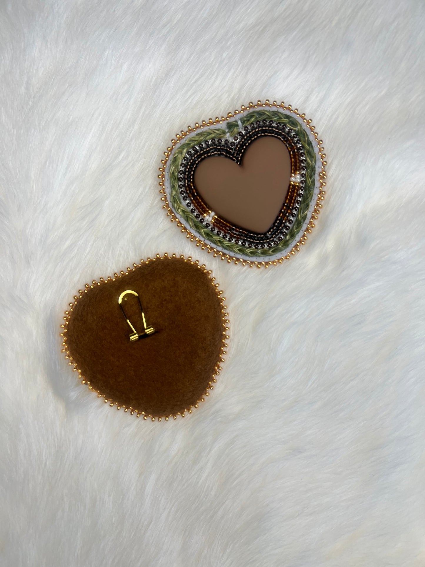 Mocha Sweetgrass Hearts