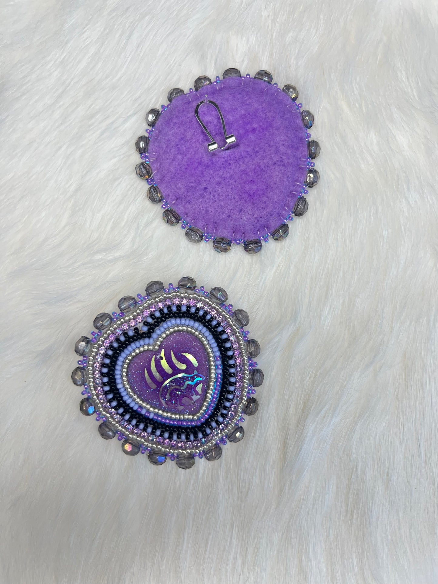 Purple Bear Hearts