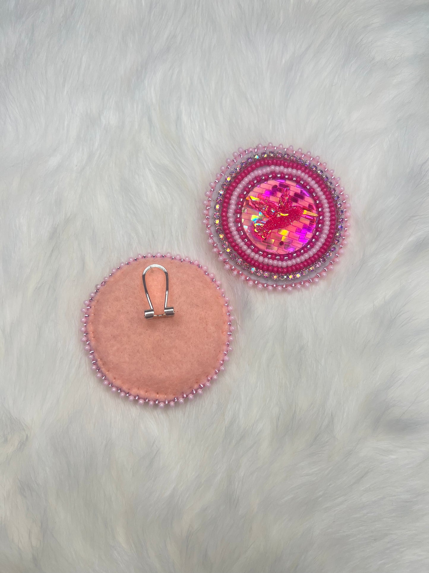 Pink Hummingbird Earrings