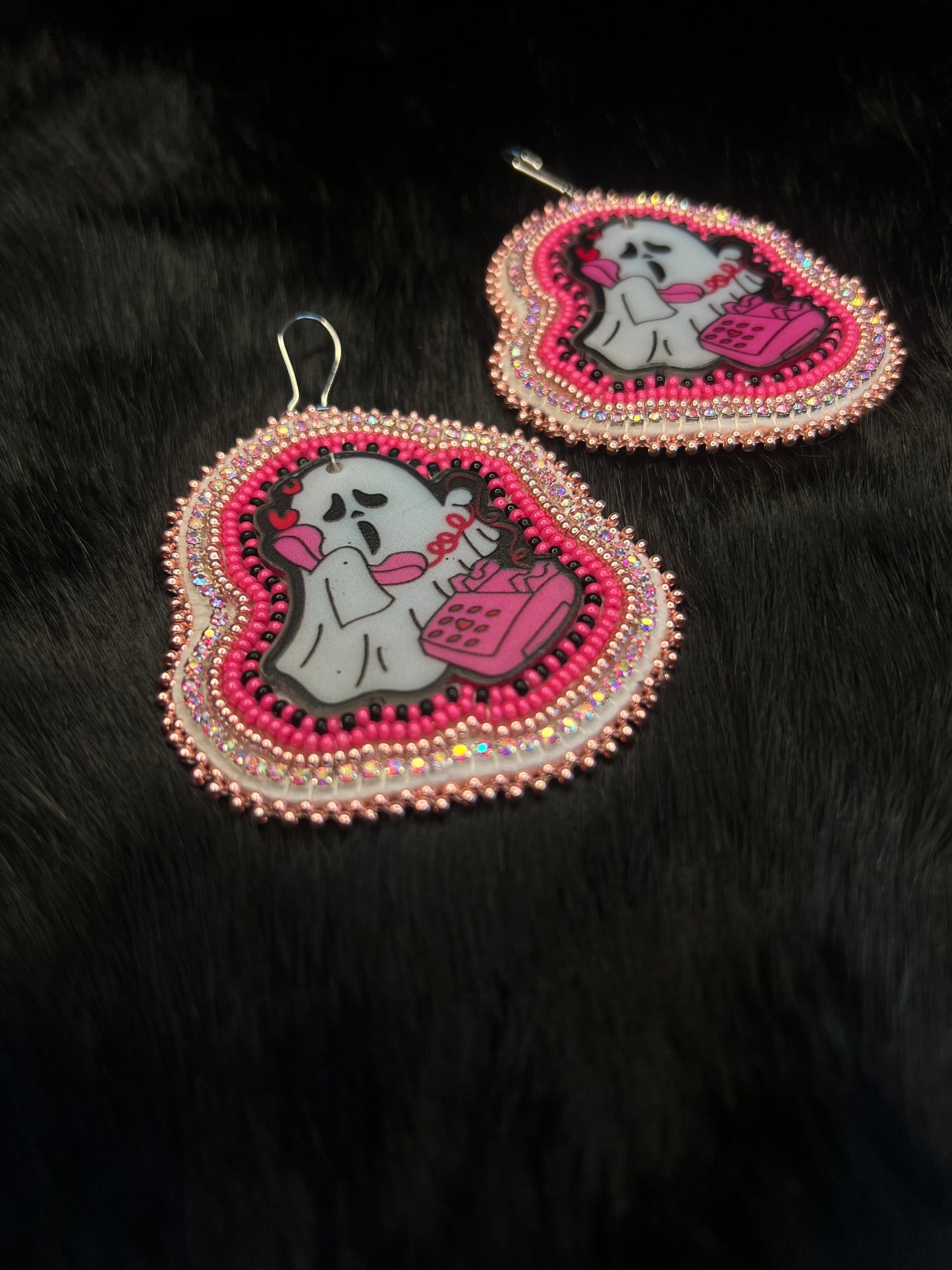 Pink Ghost Earrings