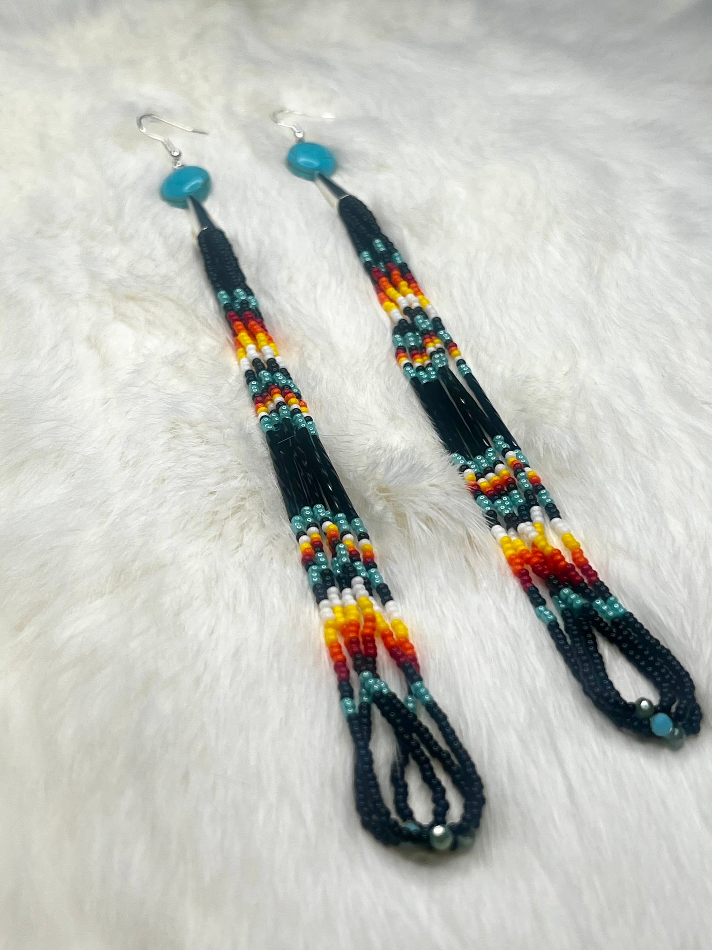 Turquoise Flame Dangles