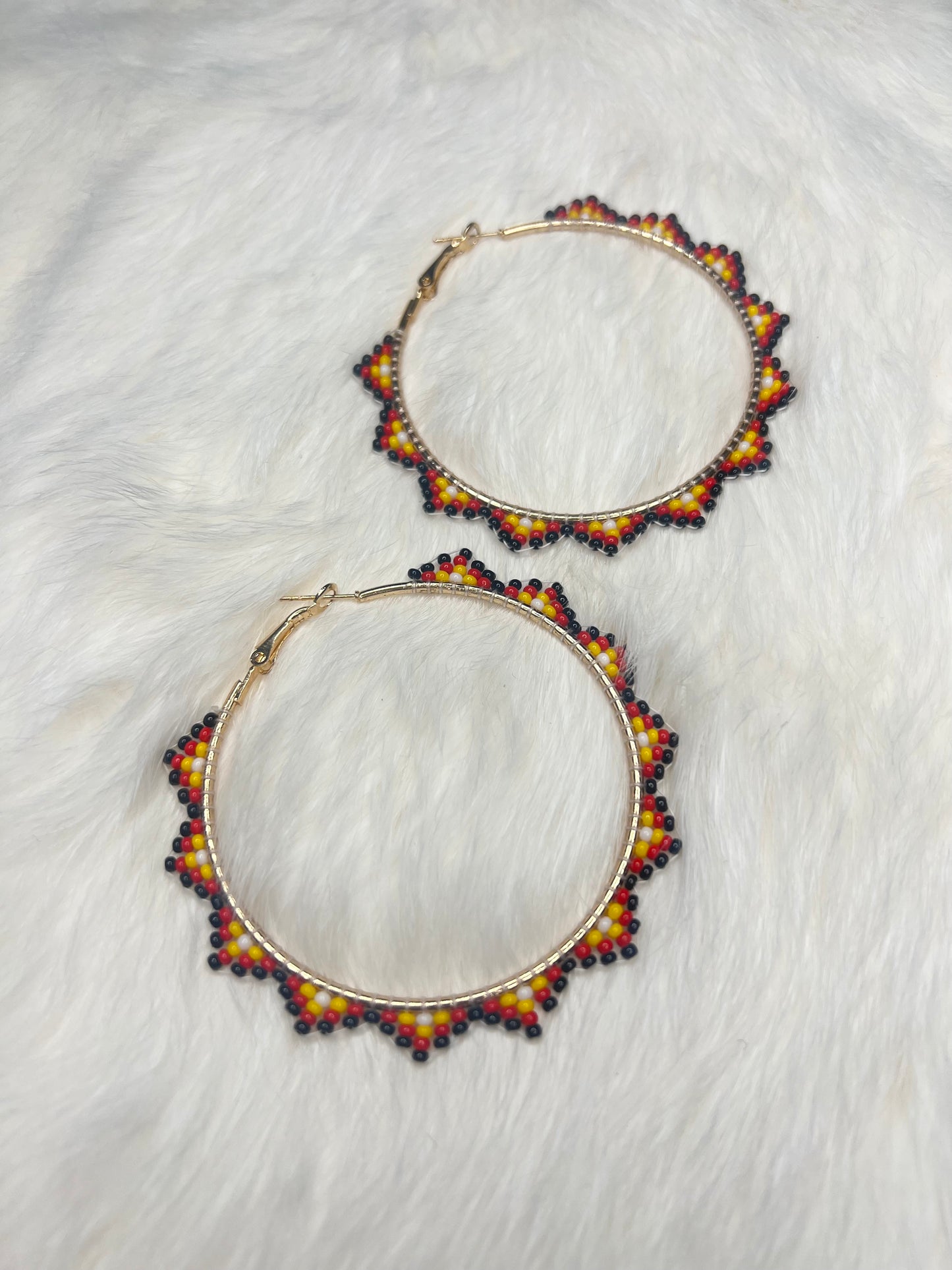 Beaded Hoop Earrings