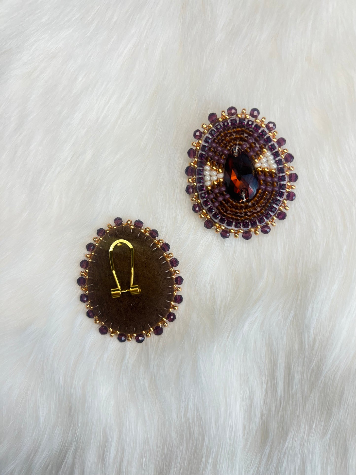 Brown Teardrop Earrings