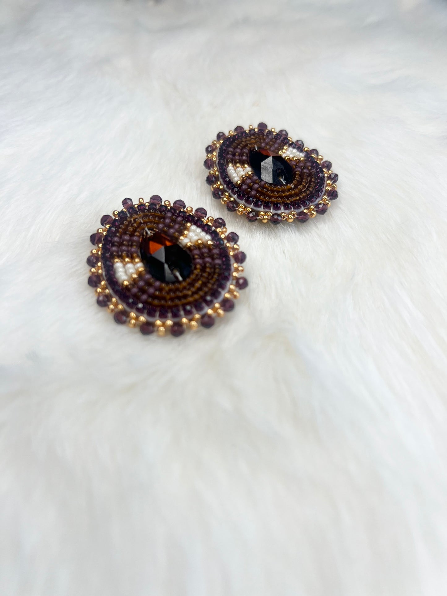 Brown Teardrop Earrings