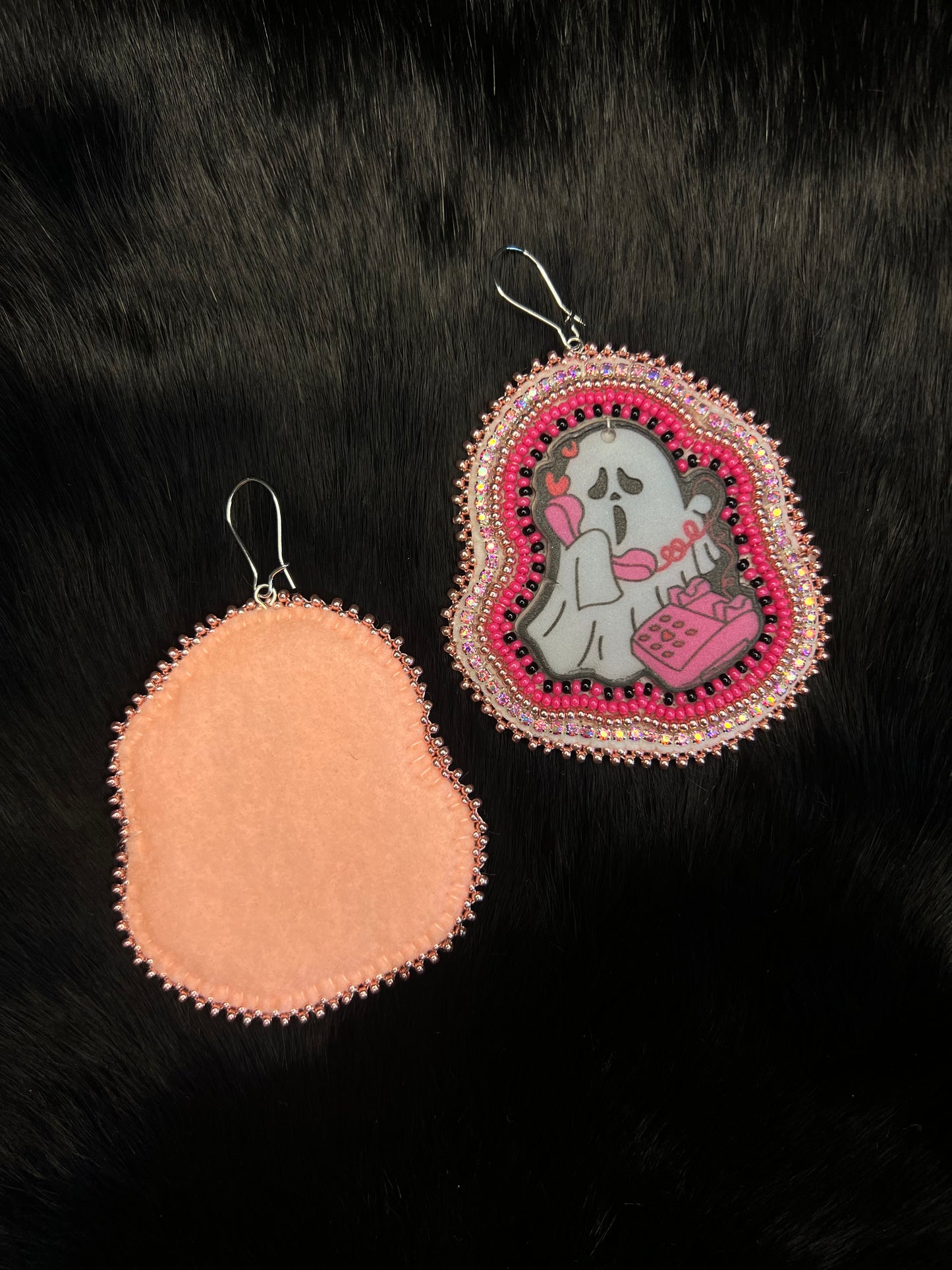 Pink Ghost Earrings