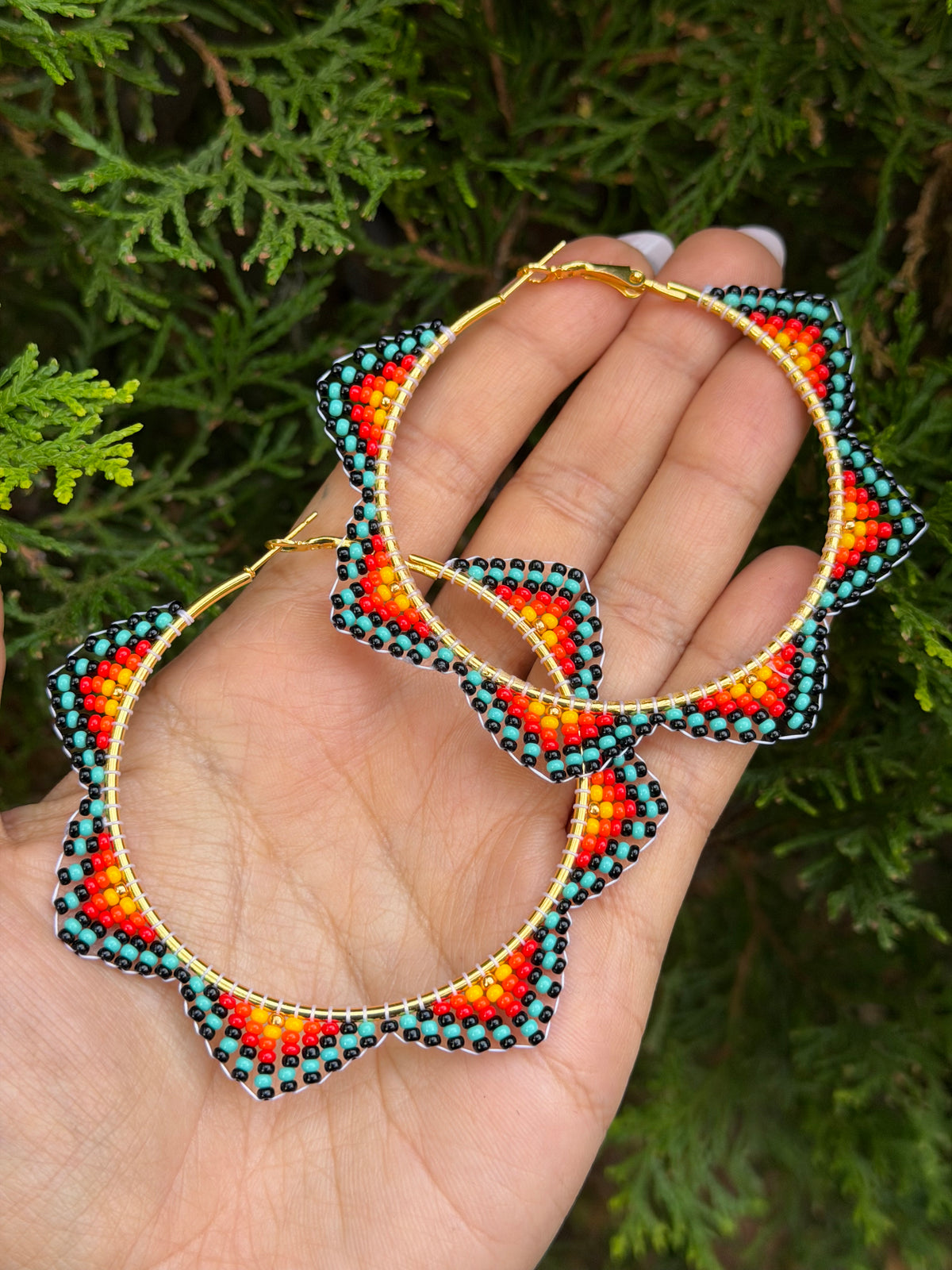 Wildfire Turquoise Hoops