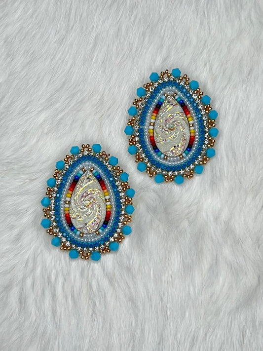 Blue Teardrop Earrings