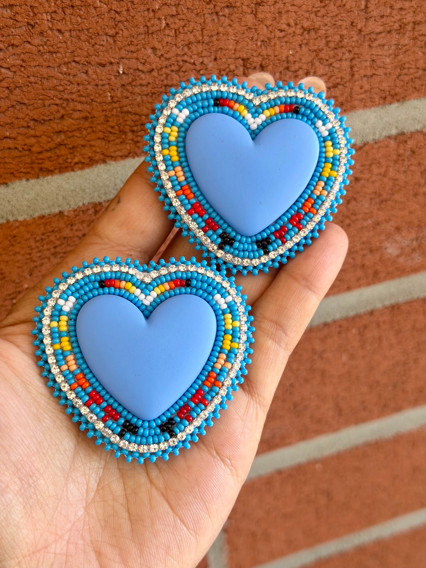 Blue Fiery Hearts