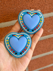 Blue Fiery Hearts