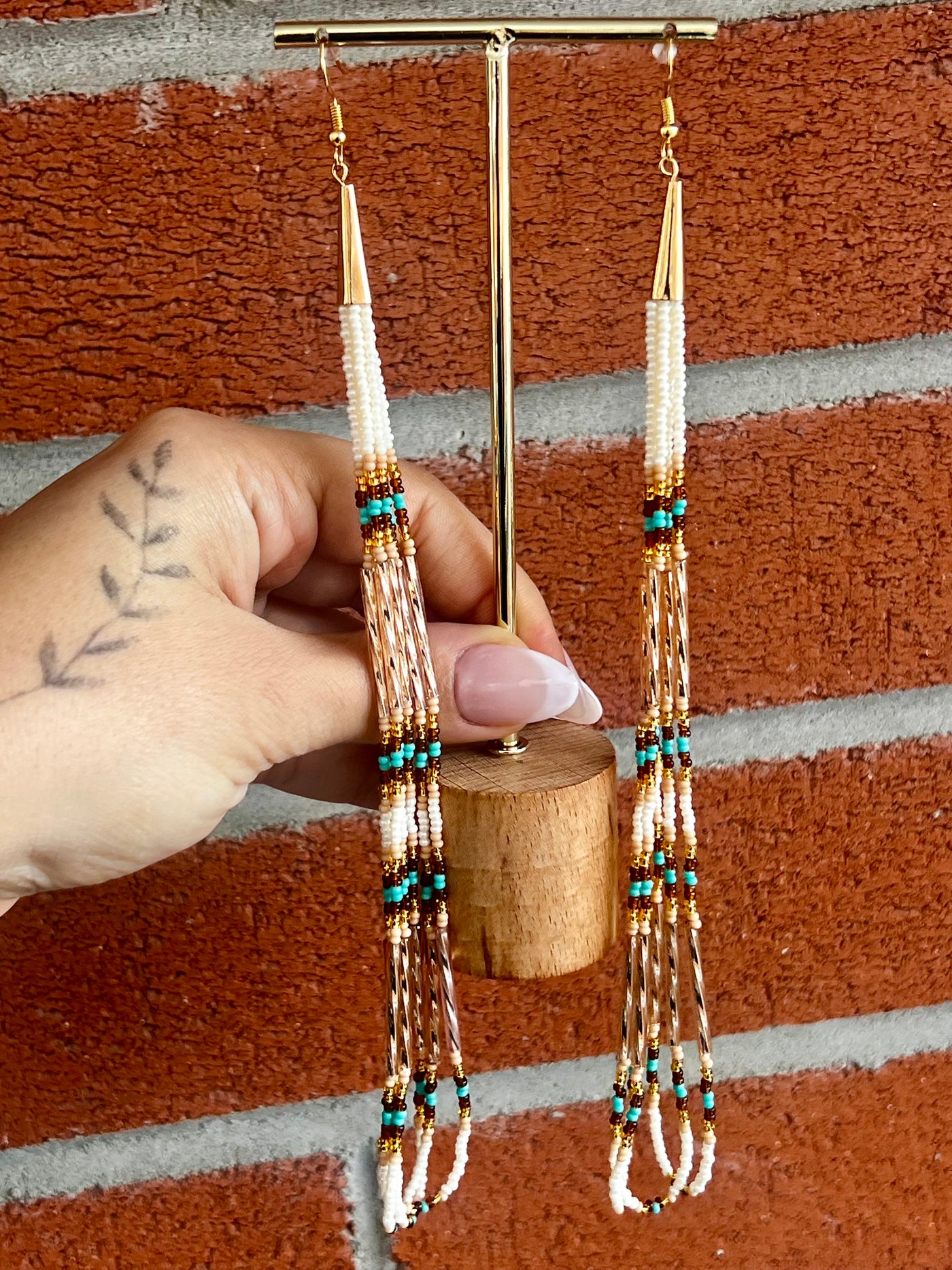Long Gold & Turquoise Dangles
