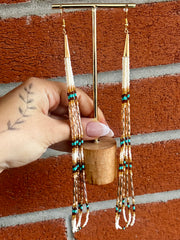 Long Gold & Turquoise Dangles