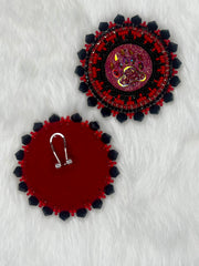 Red Bear Paw Earrings