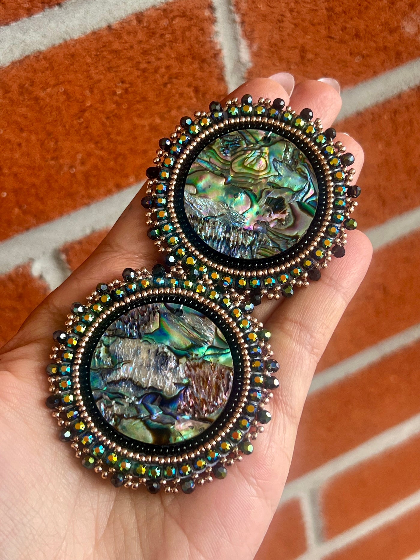 Abalone Beaded Earrings