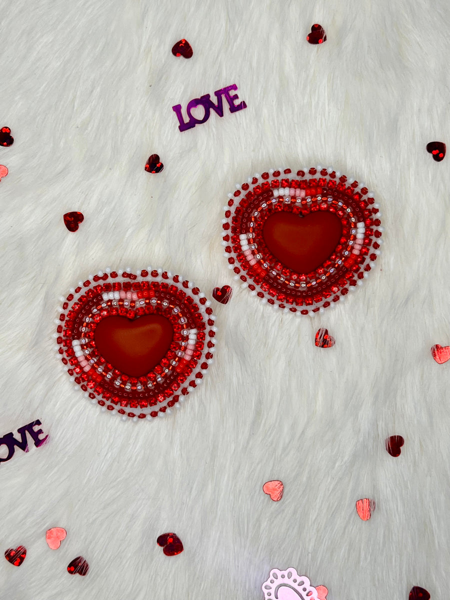 Red Heart Earrings