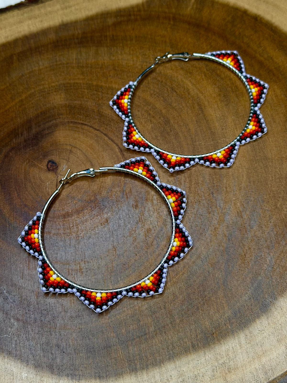 Baby Pink Flame Hoops