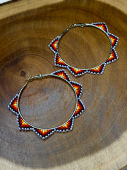 Baby Pink Flame Hoops