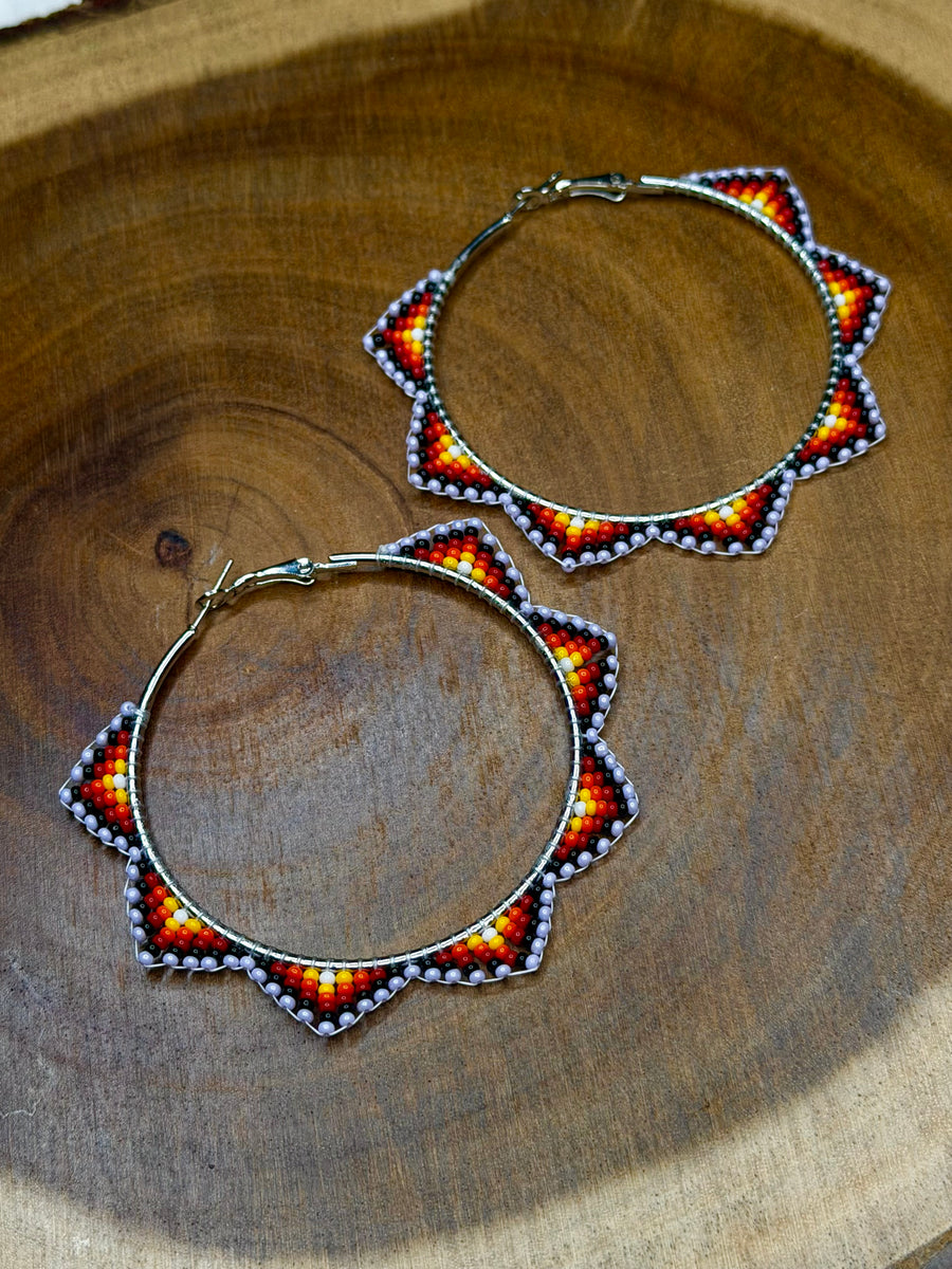 Baby Pink Flame Hoops