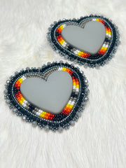Grey Flame Hearts