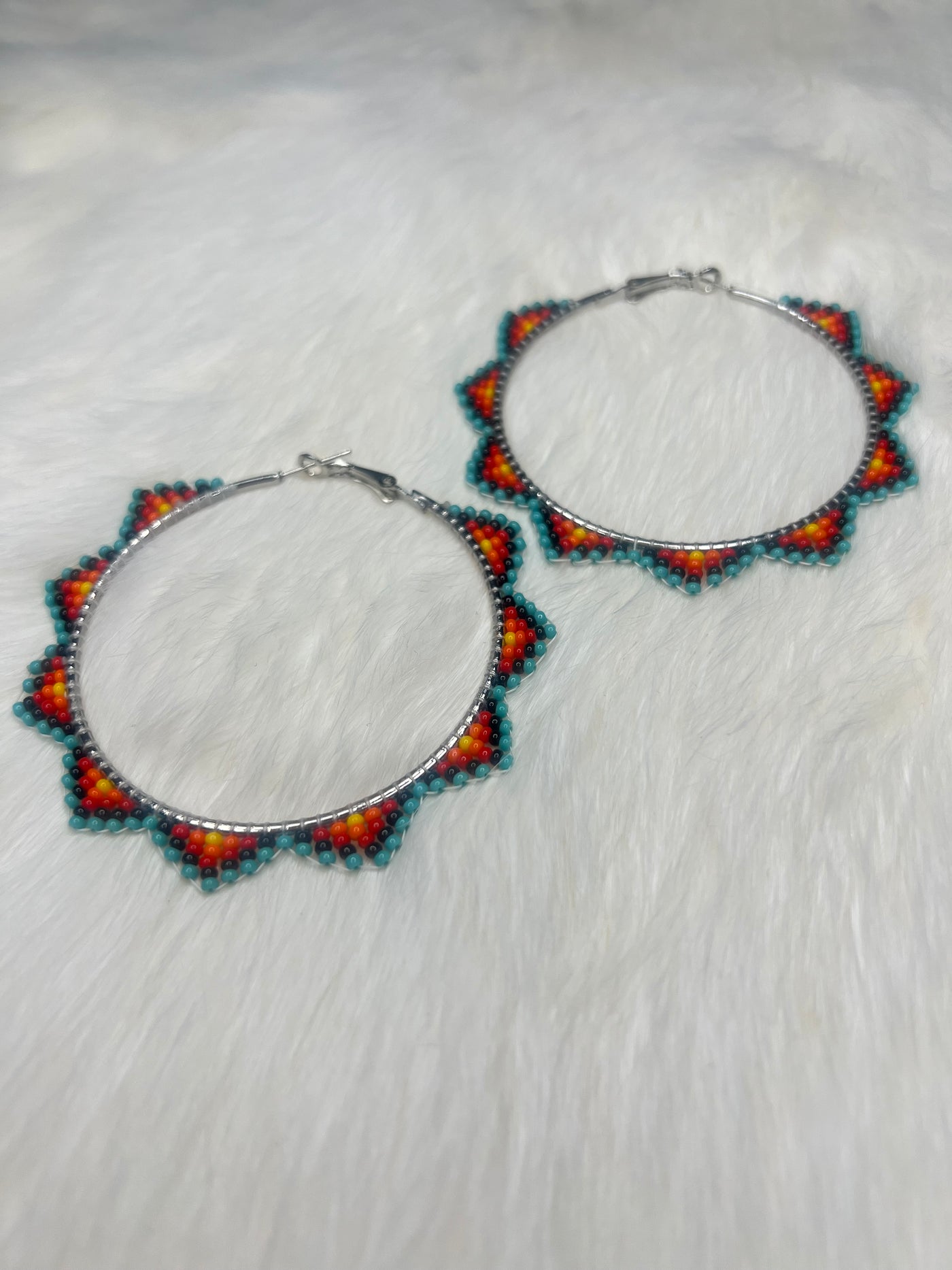 Beaded Hoop Earrings