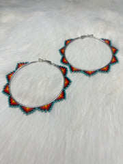 Beaded Hoop Earrings