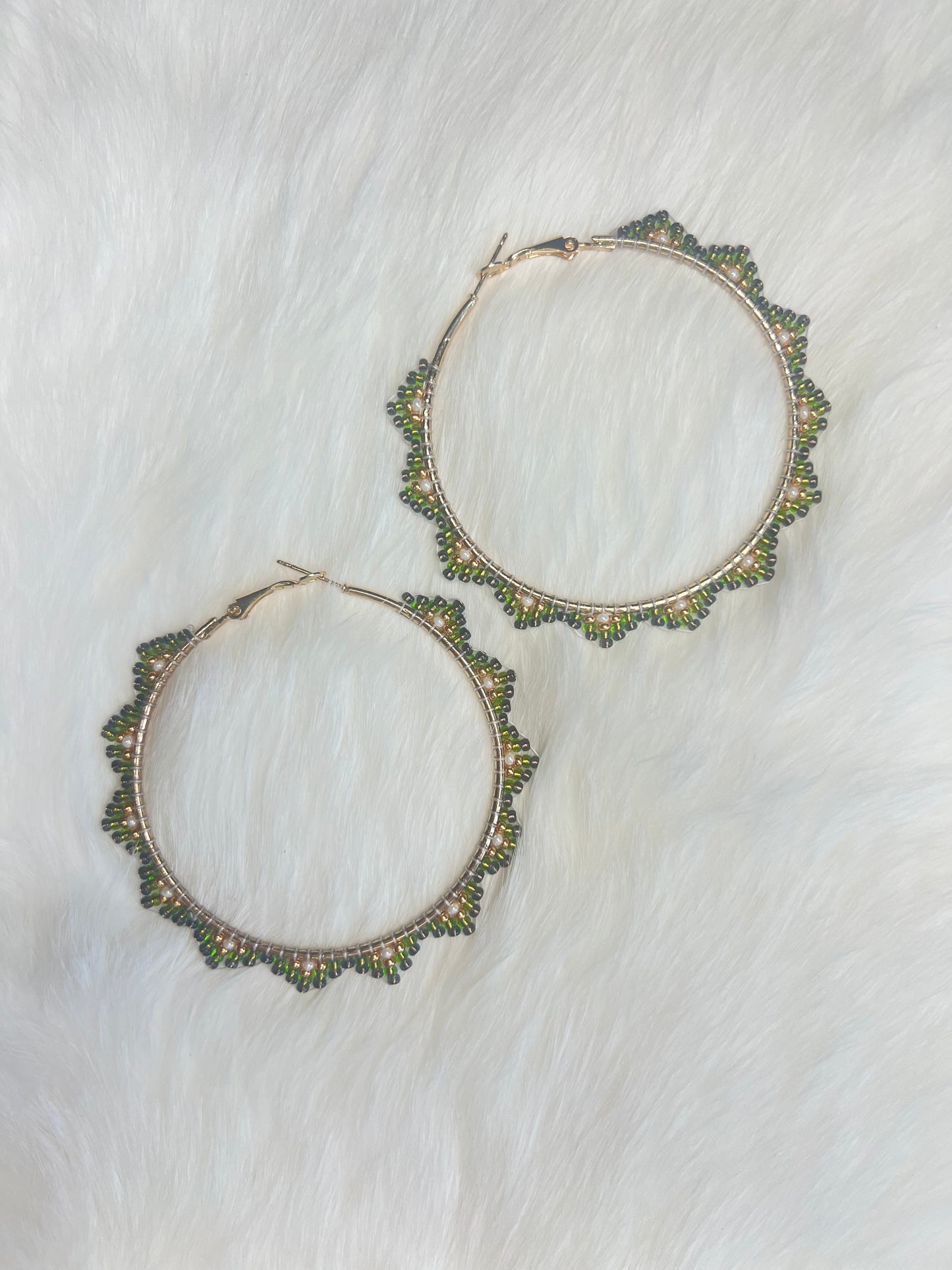 Green Fall Hoops