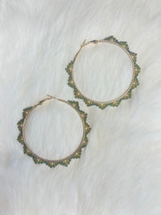 Green Fall Hoops
