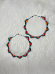 Beaded Hoop Earrings