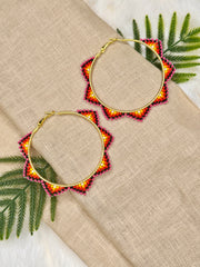 Pink Starburst Hoops