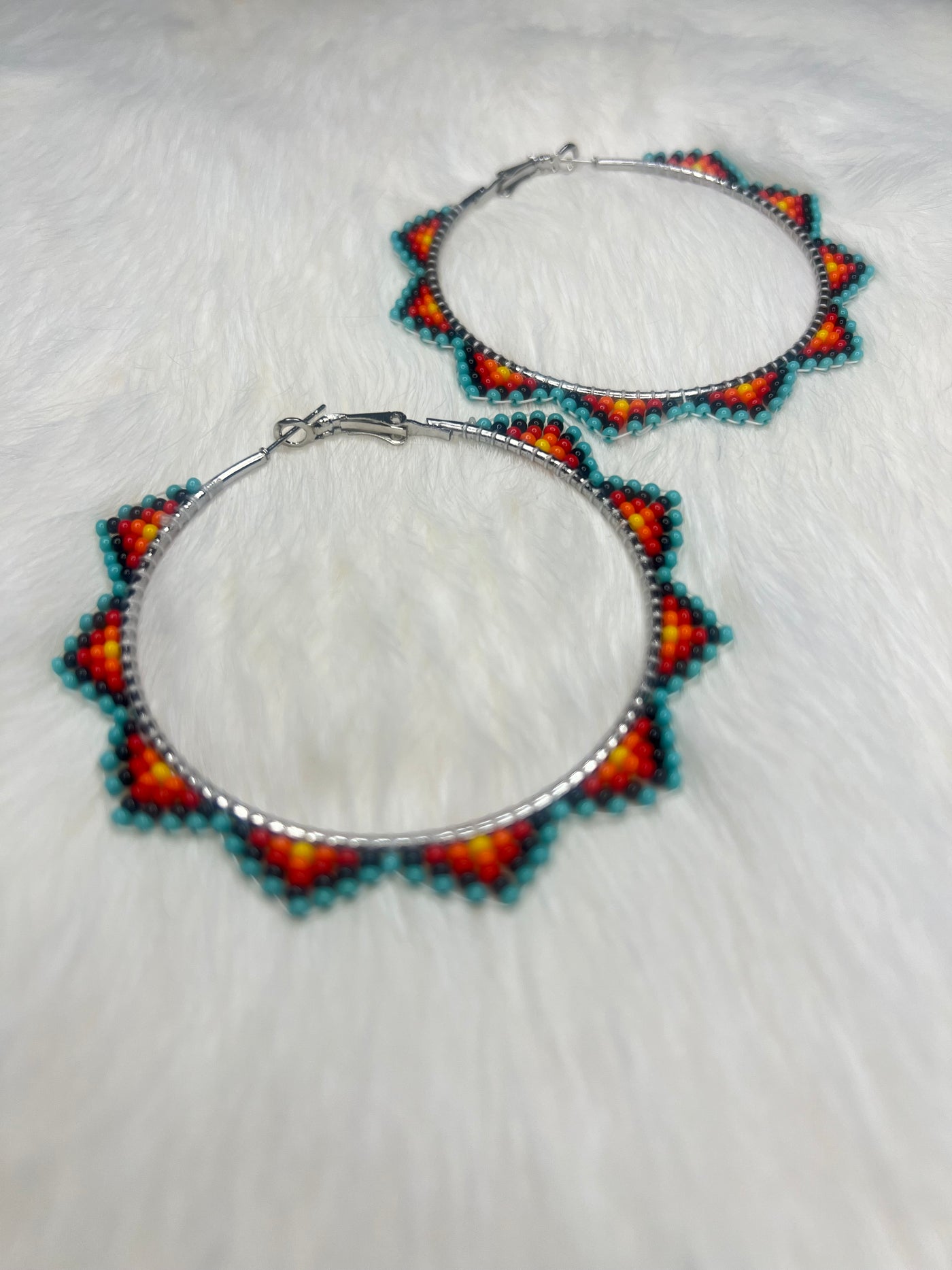 Beaded Hoop Earrings