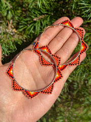 Ember Sunburst Hoops