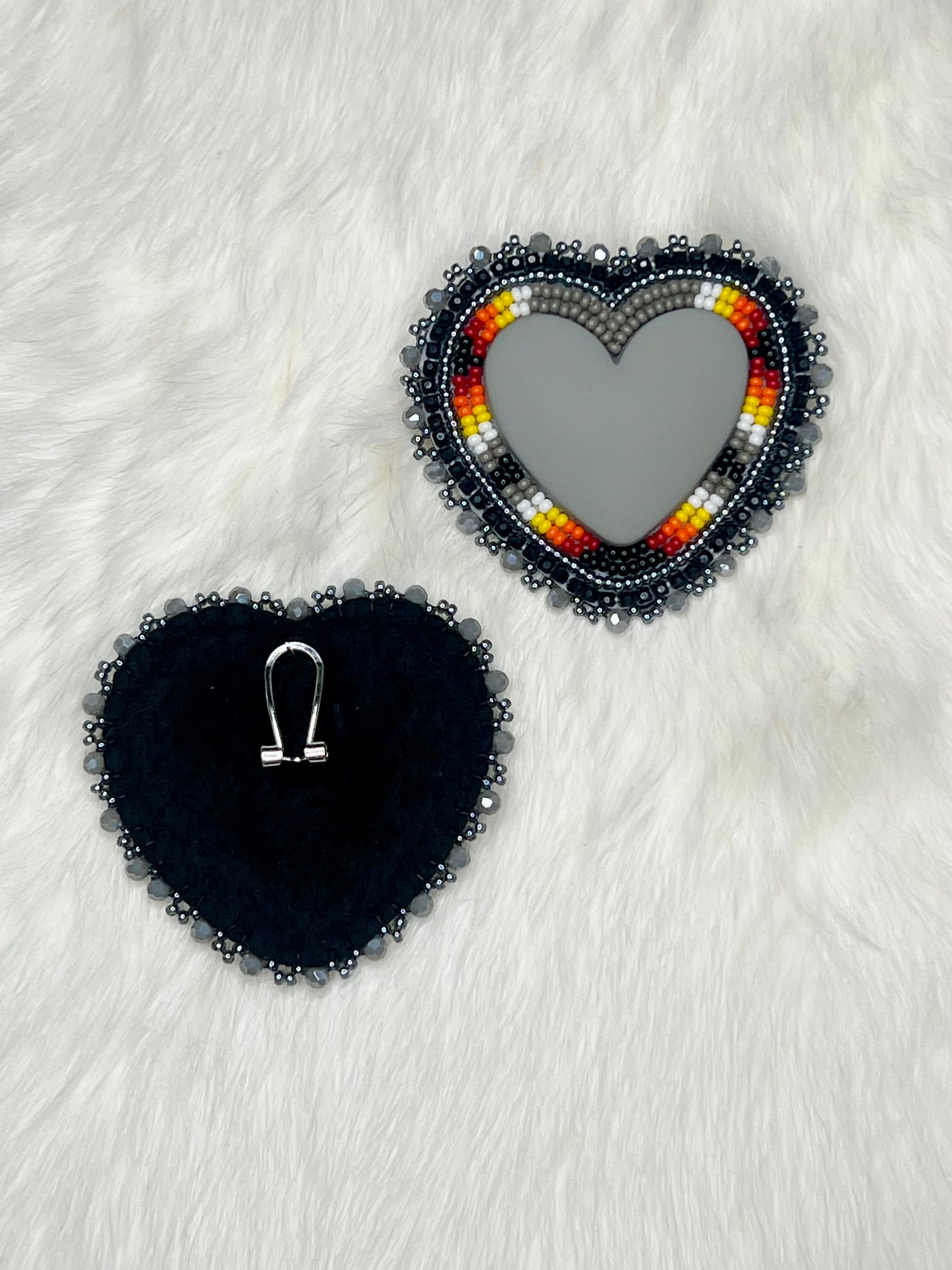 Grey Flame Hearts