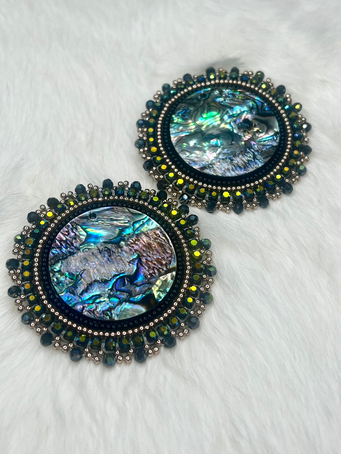 Abalone Beaded Earrings