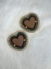 Mocha Sweetgrass Hearts