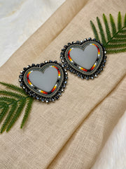 Gunmetal Grey Hearts