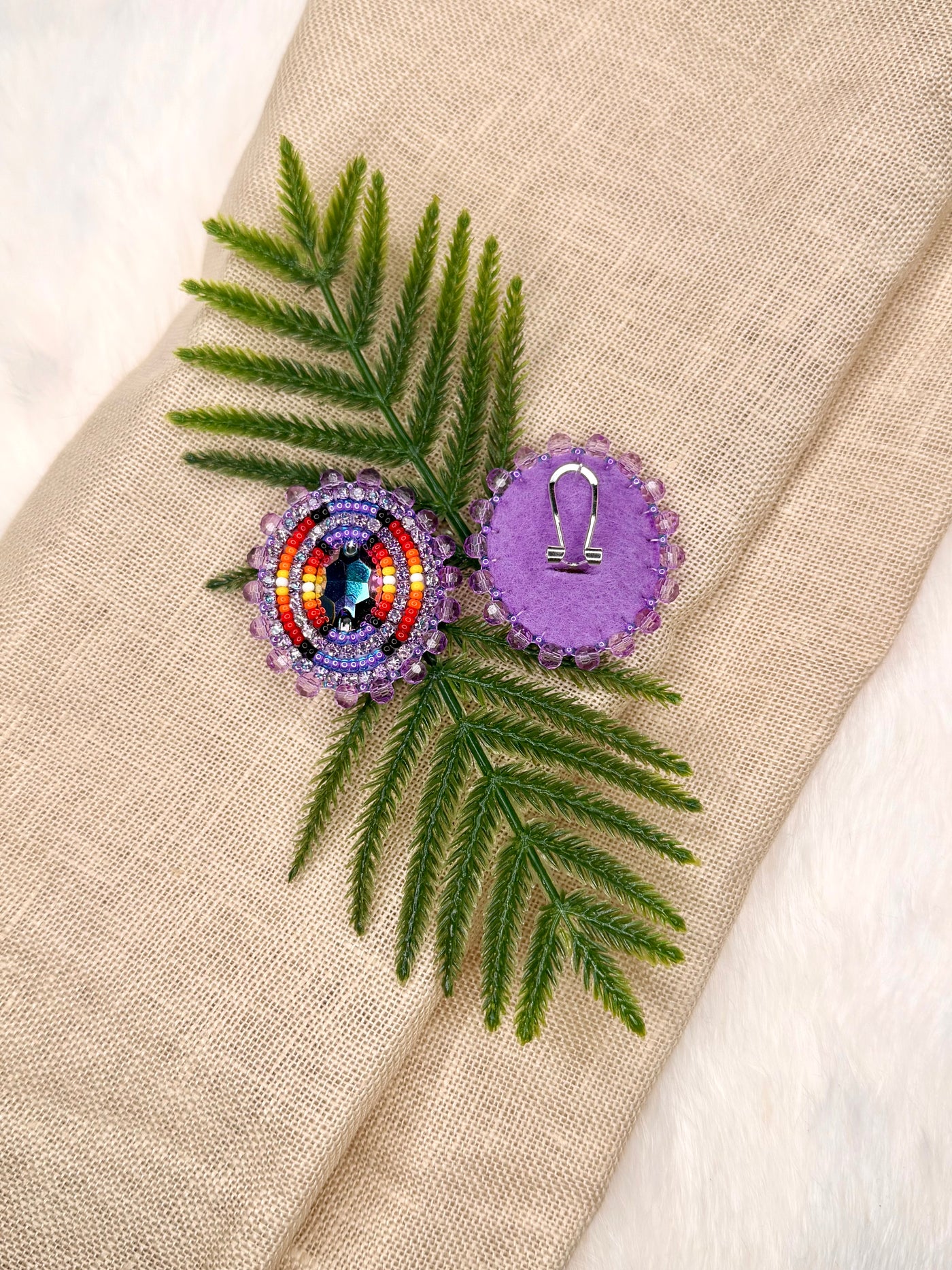 Amethyst Prism Earrings