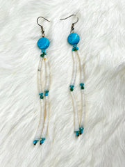 Turquoise Dentalium Earrings