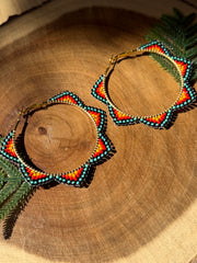 Wildfire Turquoise Hoops