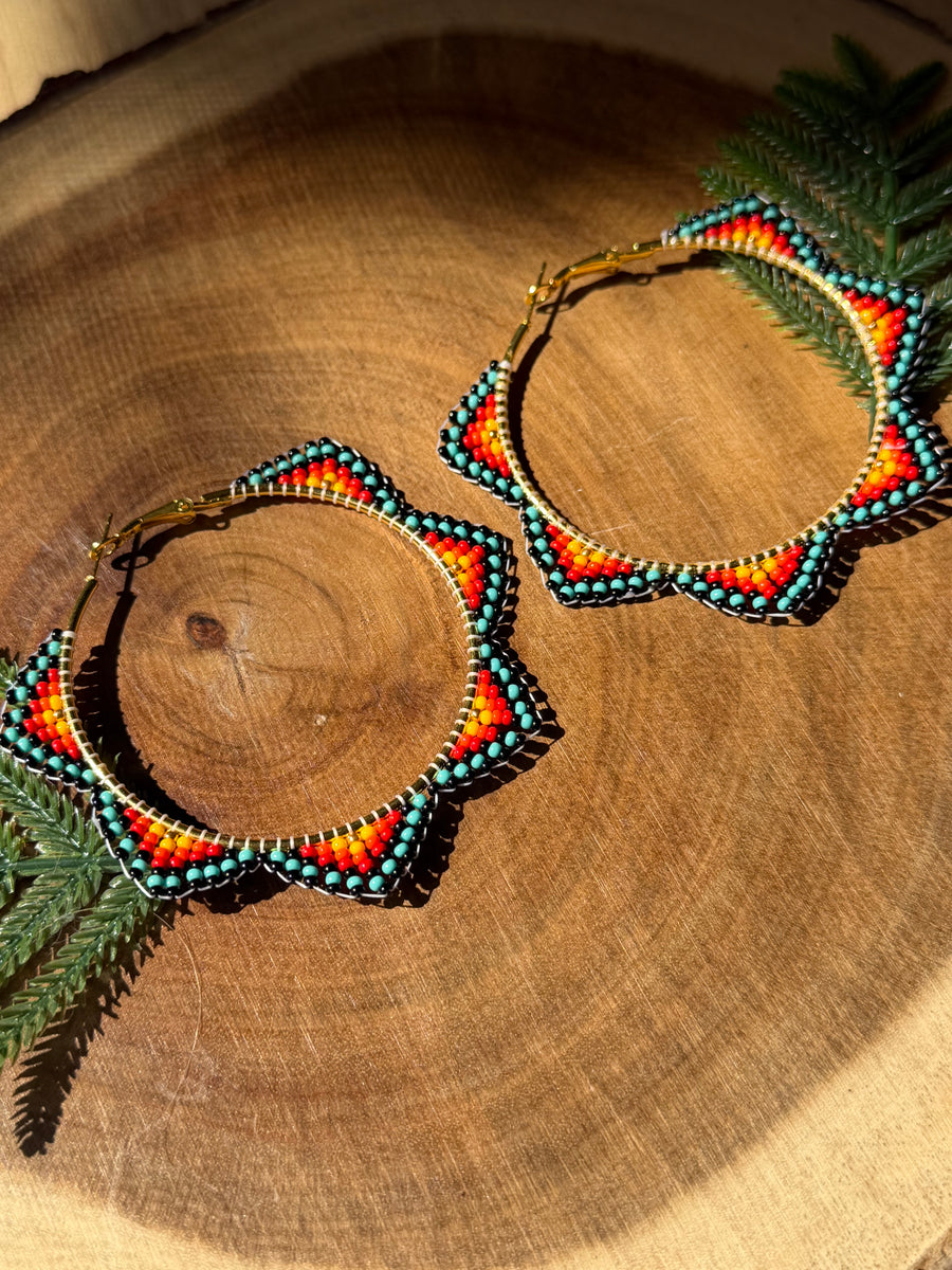 Wildfire Turquoise Hoops