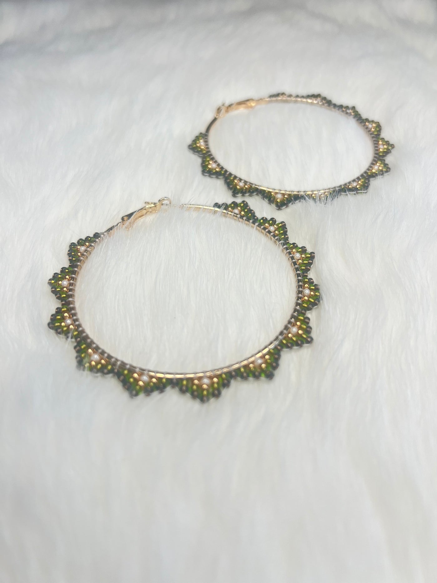 Green Fall Hoops