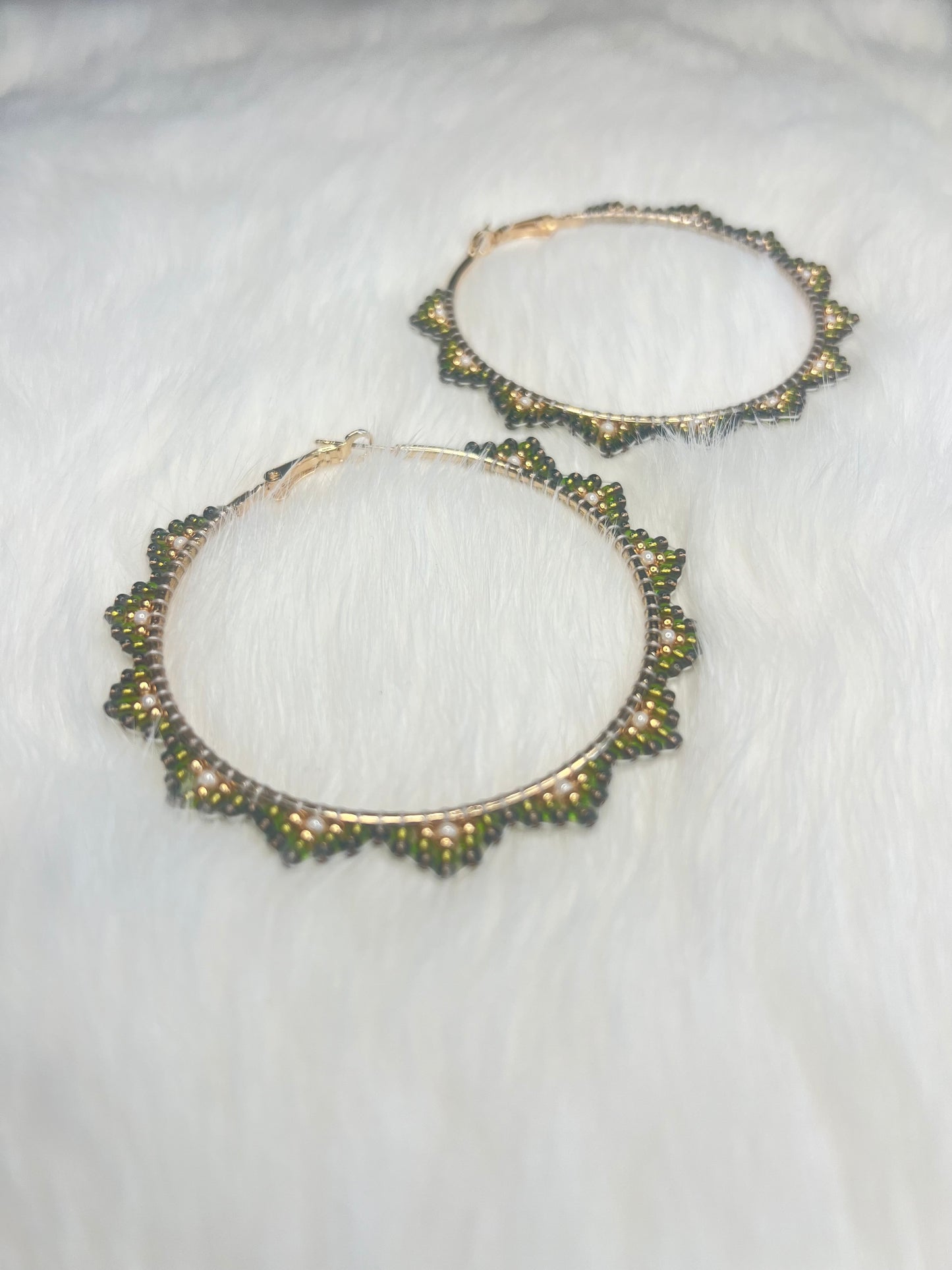 Green Fall Hoops