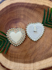 Ivory Floral Hearts