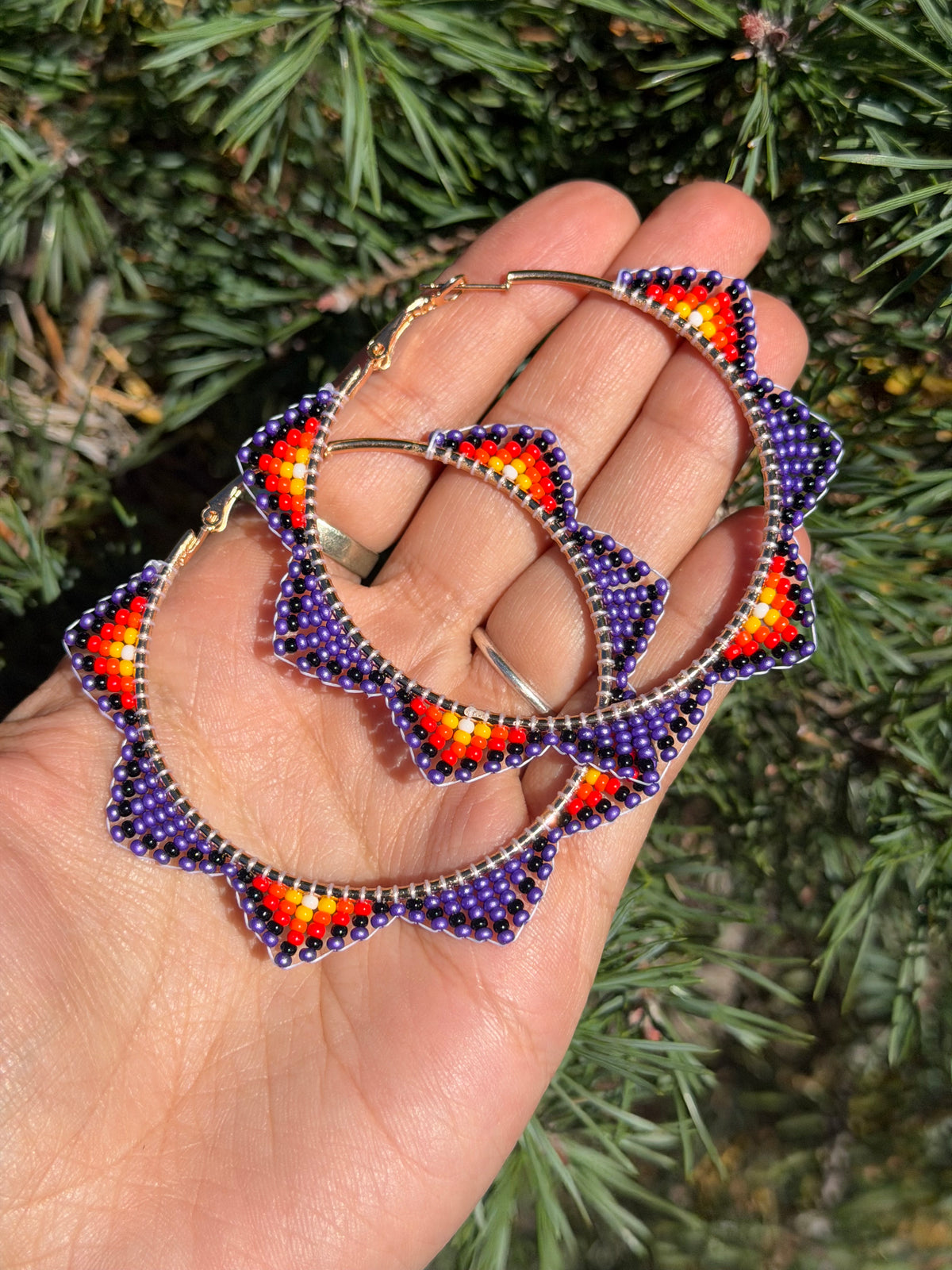 Twilight Sunburst Hoops
