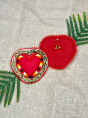 Red Flame Sweetgrass Hearts