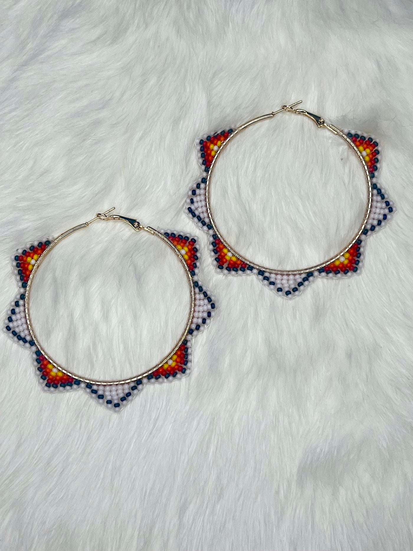 Pink Sunfire Hoops